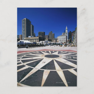 USA, Massachusetts, Boston, Boston harbour Postcard