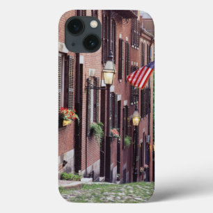 USA, Massachusetts, Boston, Houses Along Acorn iPhone 13 Case