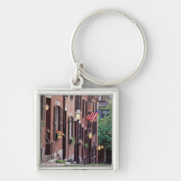 USA, Massachusetts, Boston, Houses Along Acorn Keychain