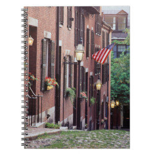 USA, Massachusetts, Boston, Houses Along Acorn Notebook