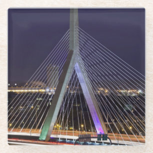 USA, Massachusetts, Boston. Leonard Zakim Glass Coaster