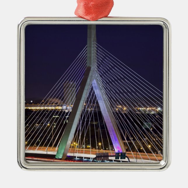 USA, Massachusetts, Boston. Leonard Zakim Metal Ornament (Front)