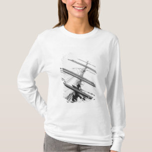 USA, Massachusetts, Boston. Masts of tall ship. T-Shirt