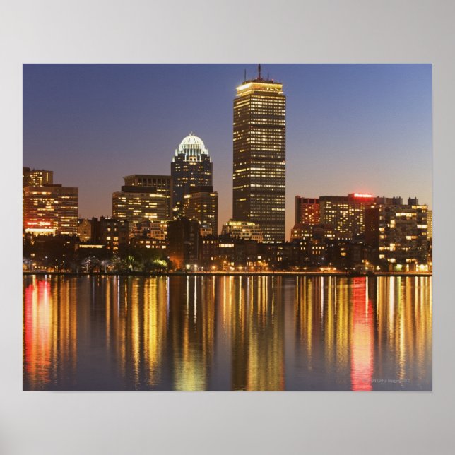 USA, Massachusetts, Boston skyline at dusk 2 Poster (Front)