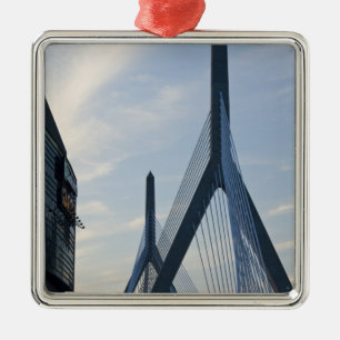USA, Massachusetts, Boston. The Zakim Bridge. 2 Metal Ornament