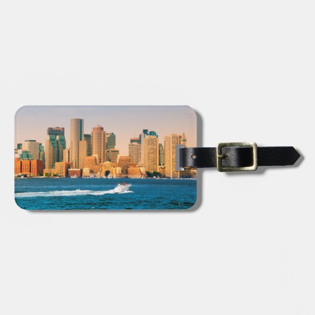 USA, Massachusetts. Boston Waterfront Panorama Luggage Tag (Front Horizontal)