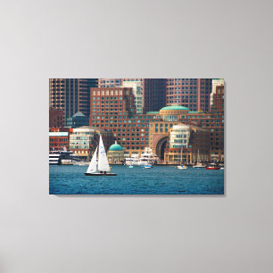 USA, Massachusetts. Boston Waterfront Skyline 2 Canvas Print