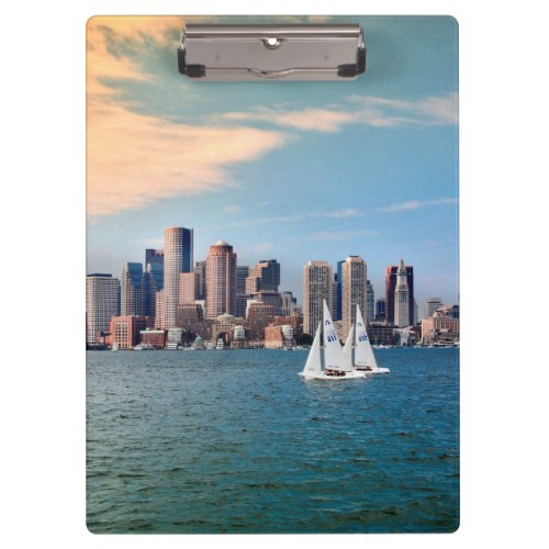 USA Massachusetts Boston Waterfront Skyline 3 Clipboard