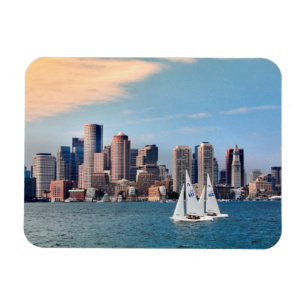 USA, Massachusetts. Boston Waterfront Skyline 3 Magnet