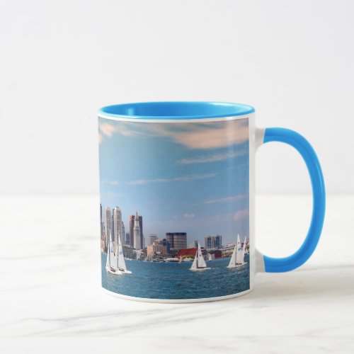 USA Massachusetts Boston Waterfront Skyline 3 Mug