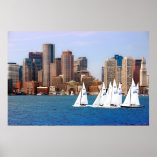 USA, Massachusetts. Boston Waterfront Skyline 4 Poster