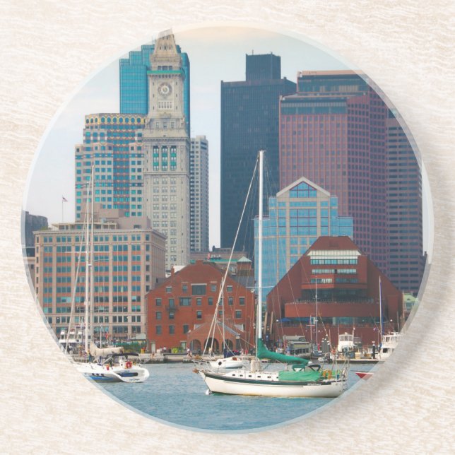 USA, Massachusetts. Boston Waterfront Skyline Coaster (Front)