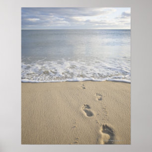 USA, Massachusetts, Cape Cod, footprints on Poster