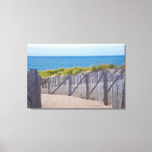 USA Massachusetts Dunes And Path Canvas Print