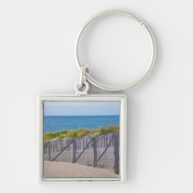 USA, Massachusetts. Dunes And Path Keychain (Front)