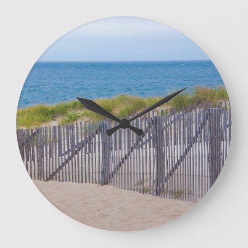 USA Massachusetts Dunes And Path Large Clock