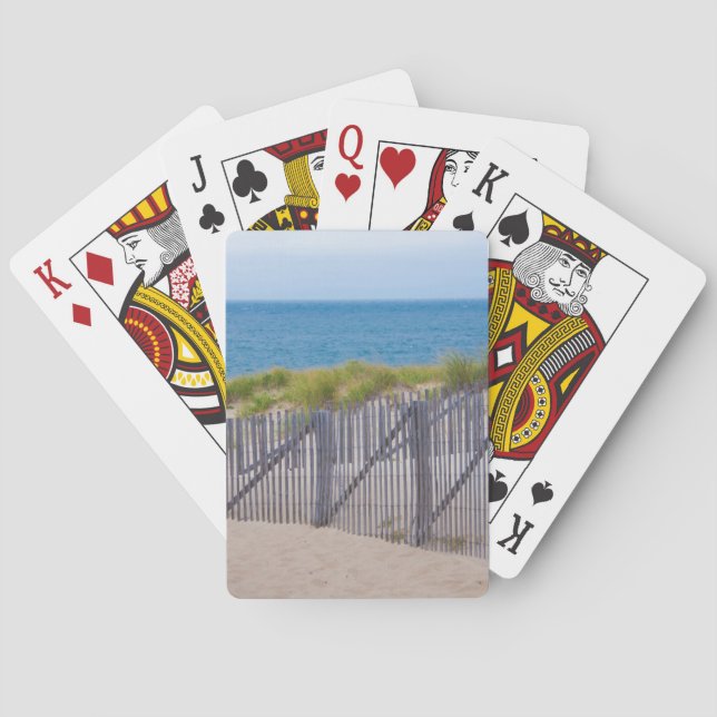 USA, Massachusetts. Dunes And Path Poker Cards (Back)