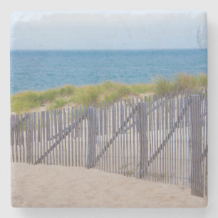 USA, Massachusetts. Dunes And Path Stone Coaster