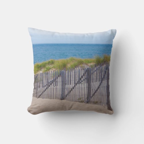 USA Massachusetts Dunes And Path Throw Pillow