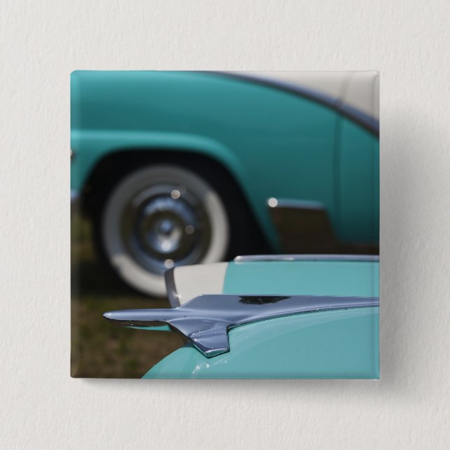 USA, Massachusetts, Gloucester. 1950s-era Ford Pinback Button (Front)