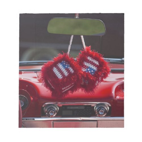 USA Massachusetts Gloucester Fuzzy dice with Notepad