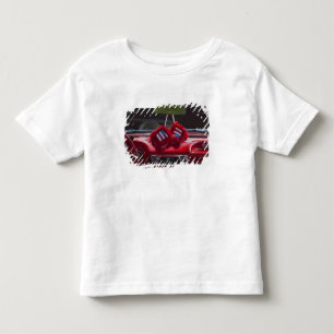 USA, Massachusetts, Gloucester. Fuzzy dice with Toddler T-shirt
