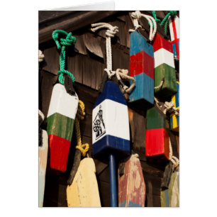 USA, Massachusetts, Gloucester, Lobster Buoys 2 Cards