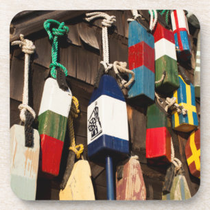 USA, Massachusetts, Gloucester, Lobster Buoys 2 Drink Coaster