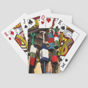 USA, Massachusetts, Gloucester, Lobster Buoys 2 Poker Cards