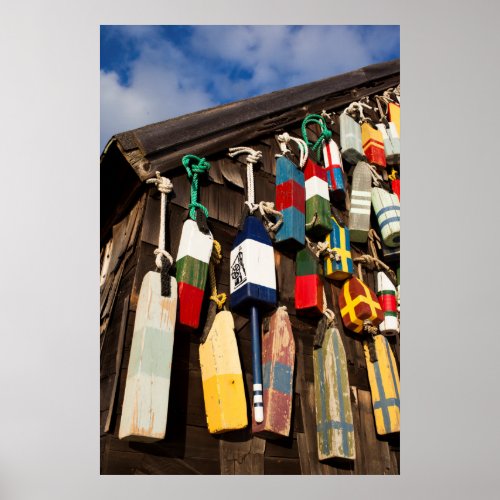 USA Massachusetts Gloucester Lobster Buoys 2 Poster