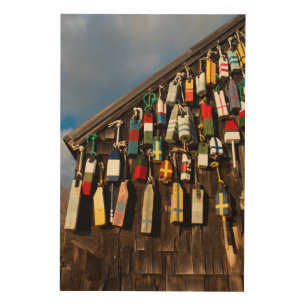 USA, Massachusetts, Gloucester, Lobster Buoys Wood Wall Art