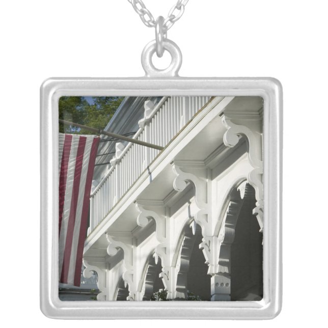 USA, MASSACHUSETTS, Martha's Vineyard: Silver Plated Necklace (Front)