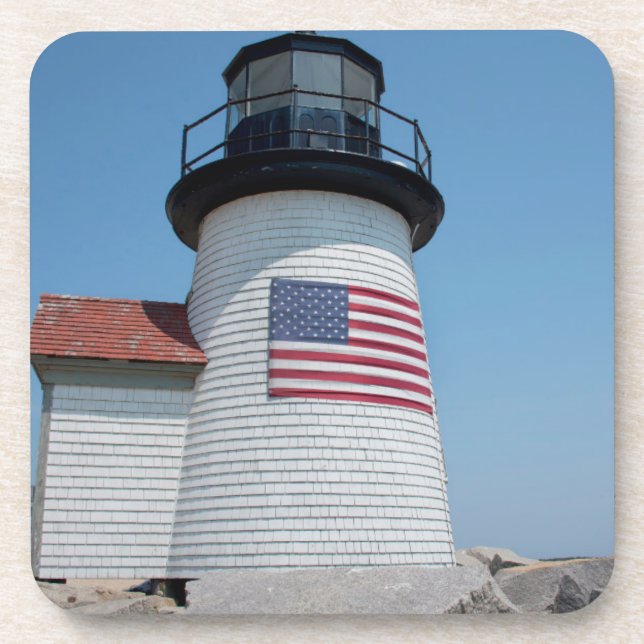 USA, Massachusetts, Nantucket. Brant Point Beverage Coaster (Front)