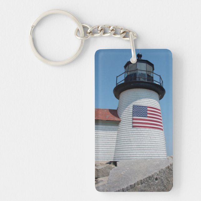 USA, Massachusetts, Nantucket. Brant Point Keychain (Front)
