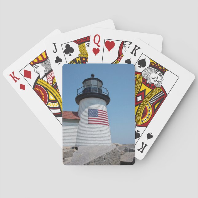 USA, Massachusetts, Nantucket. Brant Point Poker Cards (Back)