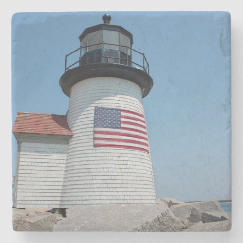 USA Massachusetts Nantucket Brant Point Stone Coaster