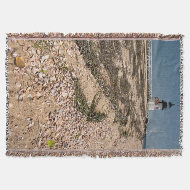 USA, Massachusetts, Nantucket. Shell Throw Blanket (Front)