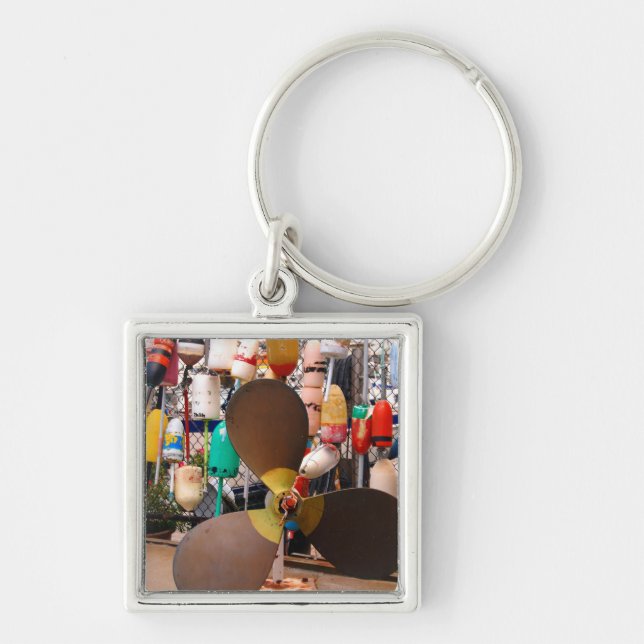 USA, Massachusetts. Propeller And Floats Keychain (Front)