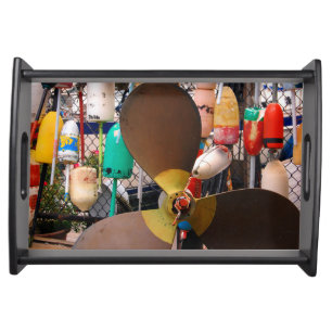 USA, Massachusetts. Propeller And Floats Serving Tray