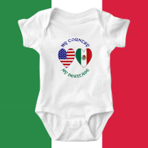 USA Mexico Flag Hearts My Country My Heritage