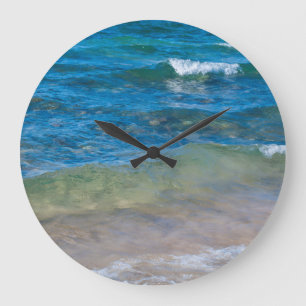 USA, Michigan. Clear Waters Of Lake Superior Large Clock