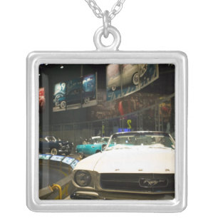 USA, Michigan, Detroit: Ford Rouge Factory Tour, Silver Plated Necklace