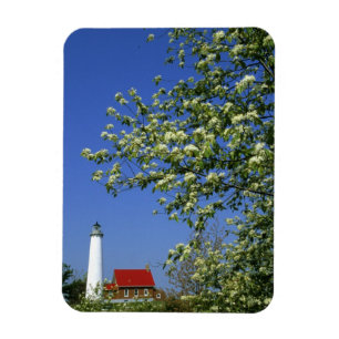 USA, Michigan, East Tawas. Tawas Lighthouse with Magnet