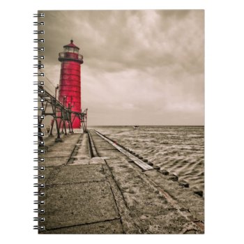 Usa  Michigan  Grand Haven Lighthouse Notebook by tothebeach at Zazzle