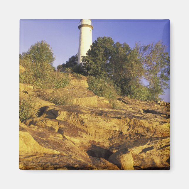 USA, Michigan, Lake Huron. Pointe Aux Barques Magnet (Front)