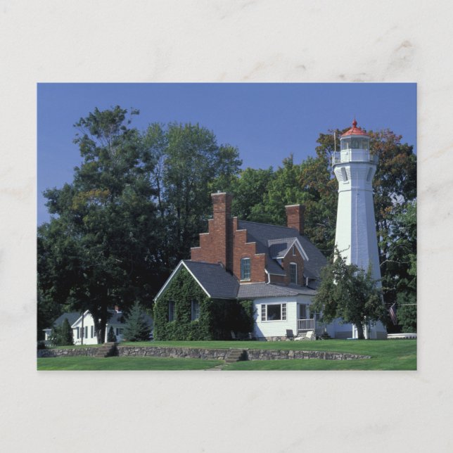 USA, Michigan, Lake Huron. Port Sanilac Postcard (Front)