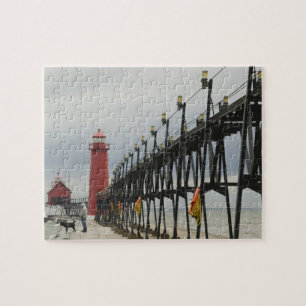 USA, Michigan, Lake Michigan Shore, Grand Haven: Jigsaw Puzzle