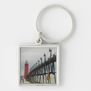 USA, Michigan, Lake Michigan Shore, Grand Haven: Keychain