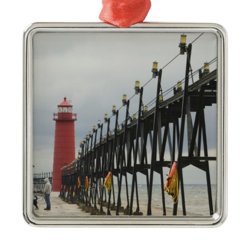 USA, Michigan, Lake Michigan Shore, Grand Haven: Metal Ornament