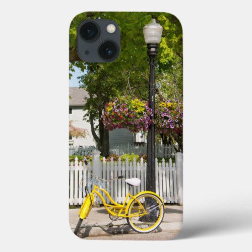 USA Michigan Mackinac Island Yellow Bike iPhone 13 Case